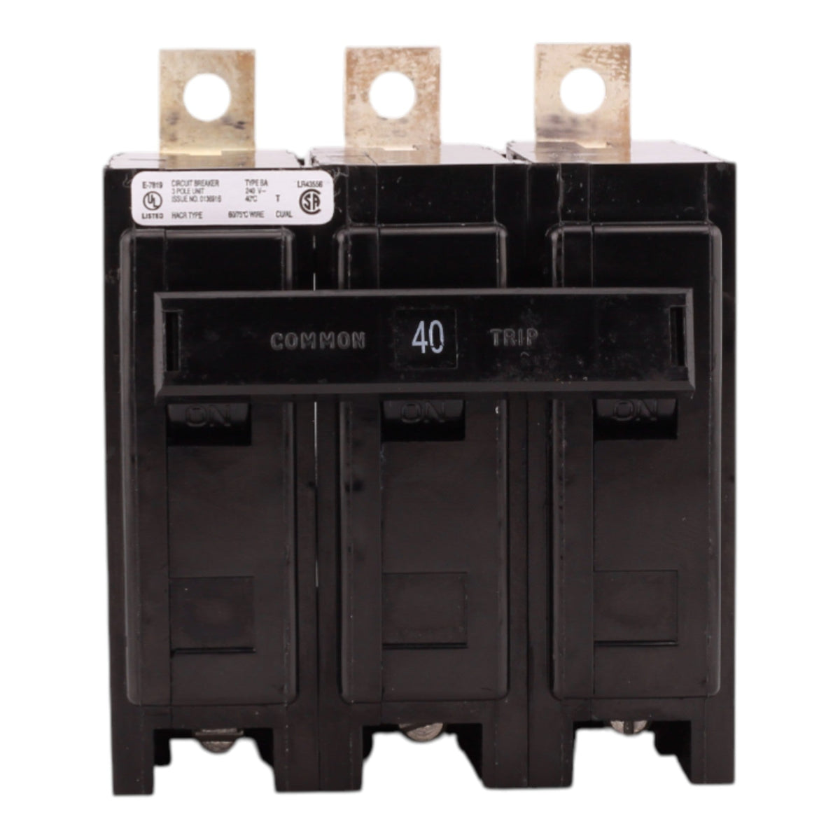Eaton Quicklag BAB3040H 40A 3P 240V Thermal-Magnetic Bolt-On Circuit Breaker - Image 3
