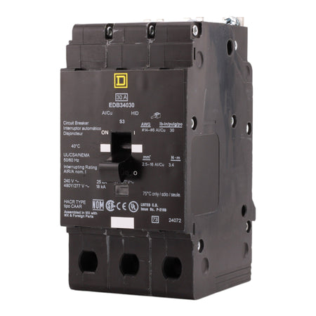 Square D EDB34030 30A 3P 480V Circuit Breaker E-Frame - Image 7