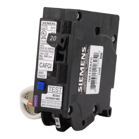 Siemens QA120AFCP 20A 120V 1P Combination AFCI Circuit Breaker Plug-On QAF2 Series - Image 3