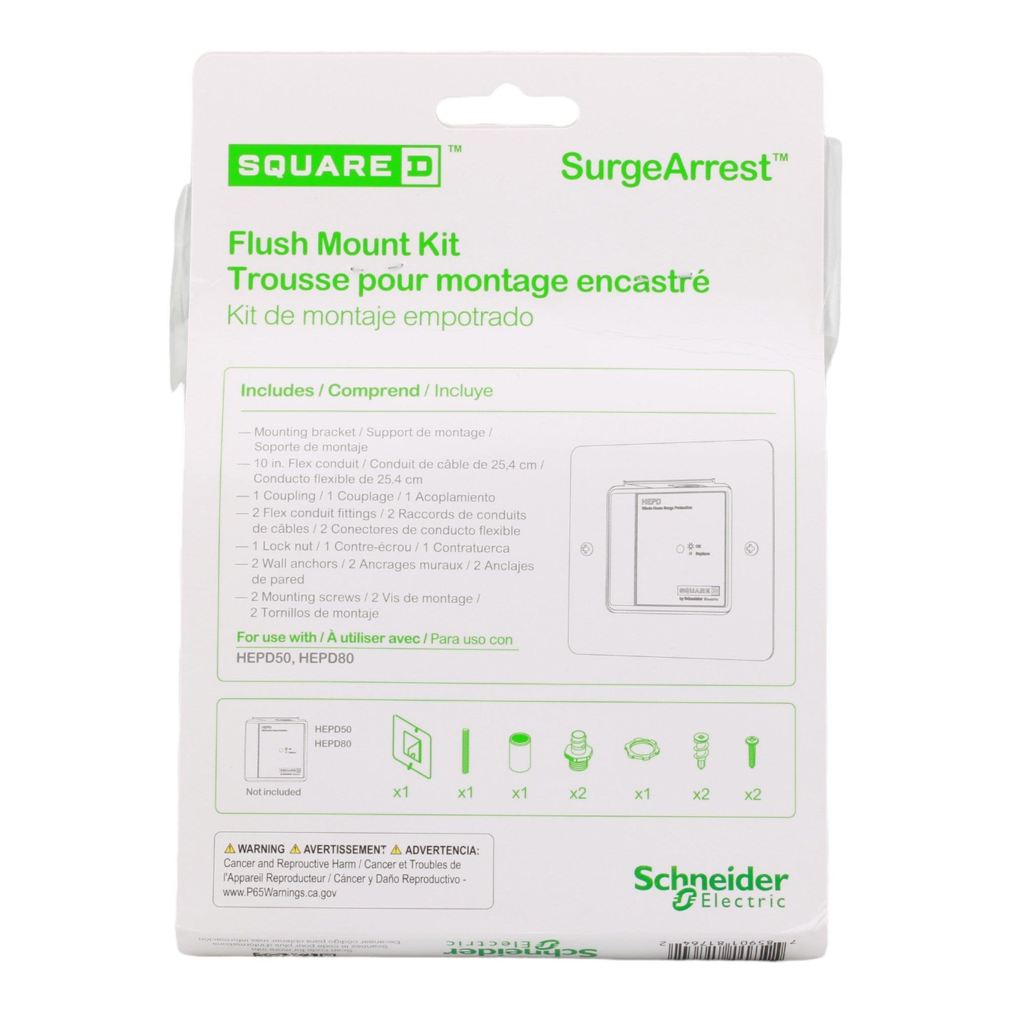 Square D HEPD58MKF Flush Mount Kit for HEPD Surge Protective Devices - For HEPD50 and HEPD80 Models - Image 2