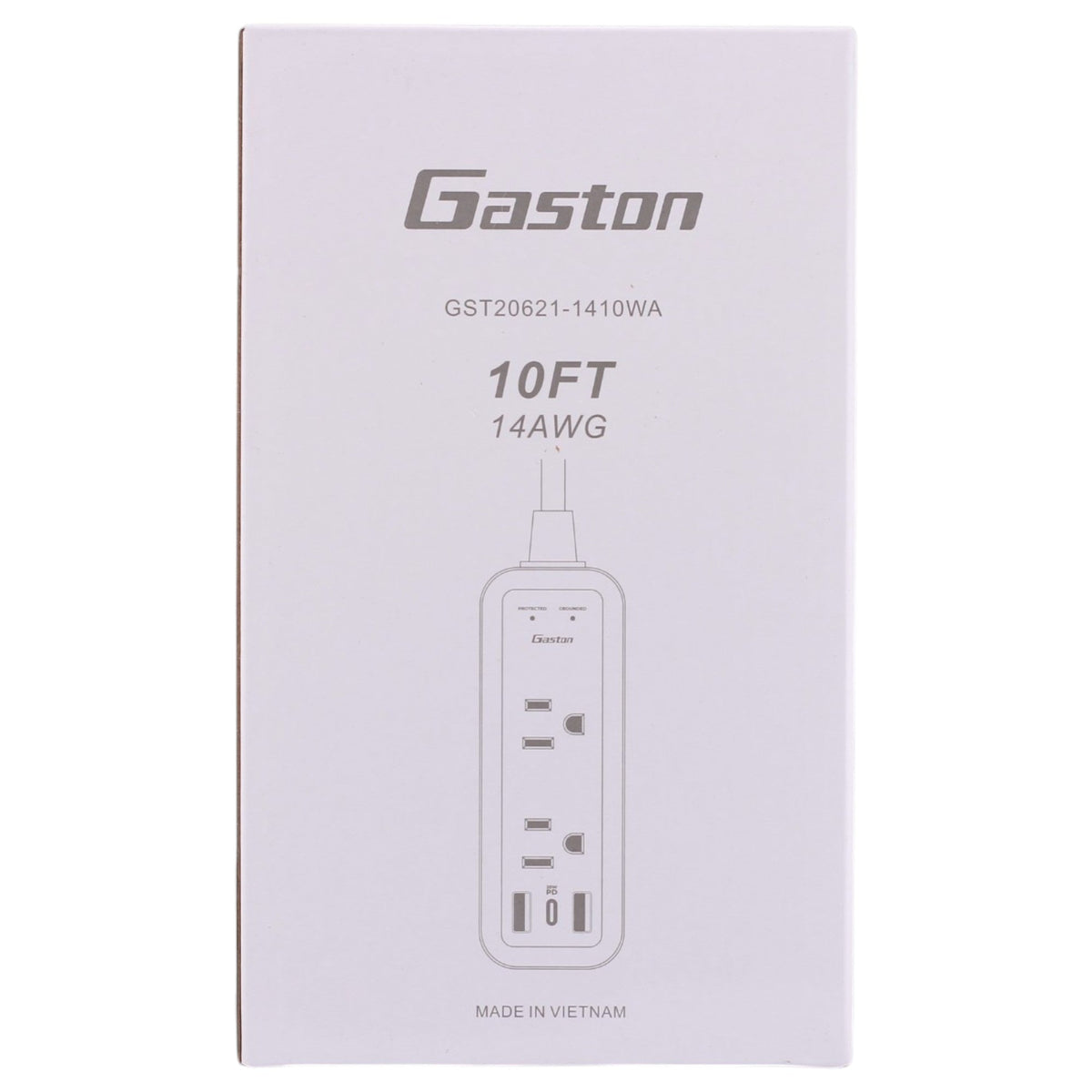KMC Surge Strip Mini 6 PD, GST20621-1410WA , 6-Outlet, 1200J, 15A, 125V, 5ft, USB-C PD 20W, Compact Surge Protector - Image 2