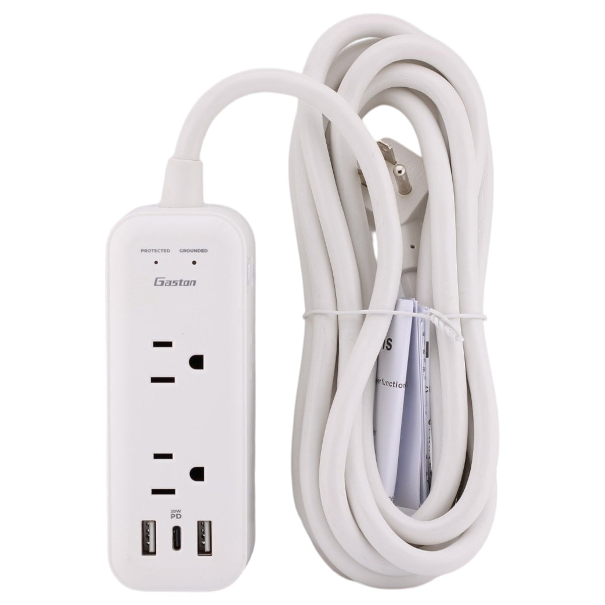 KMC Surge Strip Mini 6 PD, GST20621-1410WA , 6-Outlet, 1200J, 15A, 125V, 5ft, USB-C PD 20W, Compact Surge Protector - Image 3