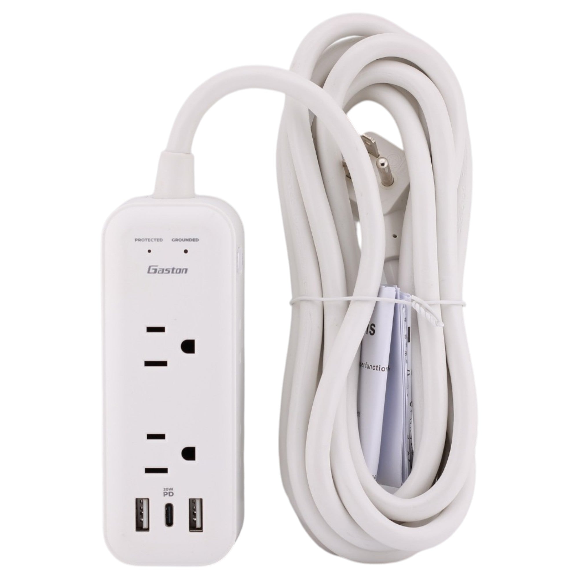 KMC Surge Strip Mini 6 PD, GST20621-1410WA , 6-Outlet, 1200J, 15A, 125V, 5ft, USB-C PD 20W, Compact Surge Protector - Image 3