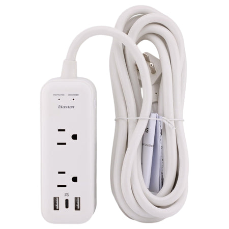 KMC Surge Strip Mini 6 PD, GST20621-1410WA , 6-Outlet, 1200J, 15A, 125V, 5ft, USB-C PD 20W, Compact Surge Protector - Image 3