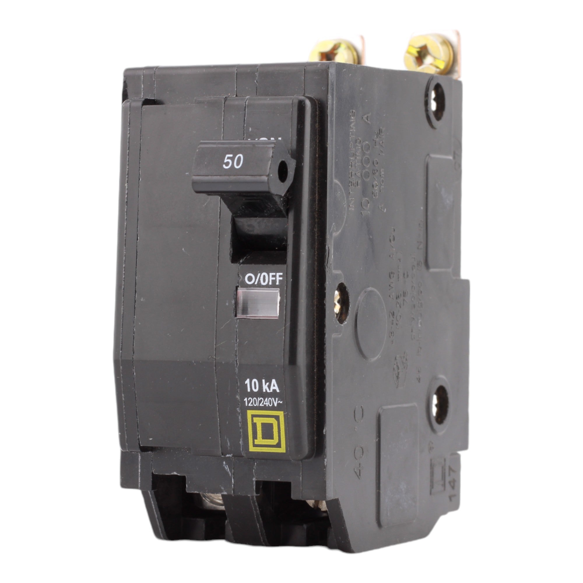 Square D QOB250 50 Amp Double Pole 240V Standard Trip Bolt-On Circuit Breaker UL - Image 3