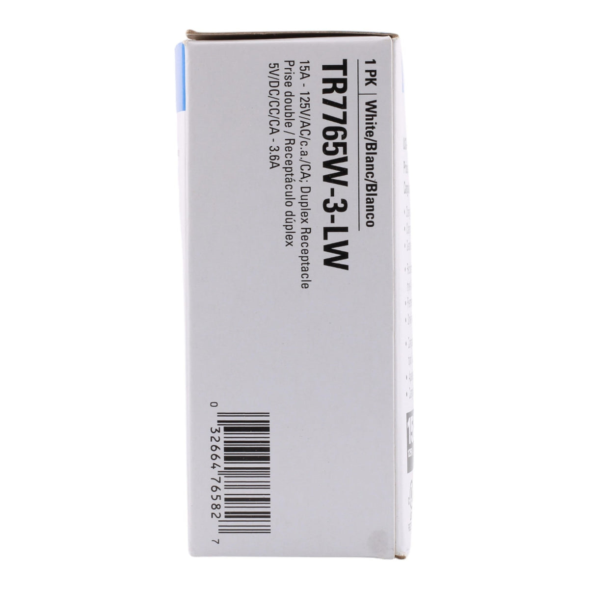 Eaton TR7765W-3-LW 15A 2P 125V USB 3.6A Charger TR Duplex Receptacle - Image 3