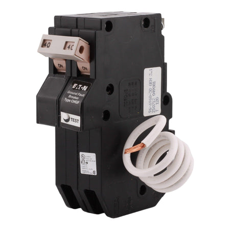 Eaton CHN240GF 40 Amp Double Pole 240V Pigtail-Neutral GFCI Ground Fault Circuit Breaker UL - Image 2