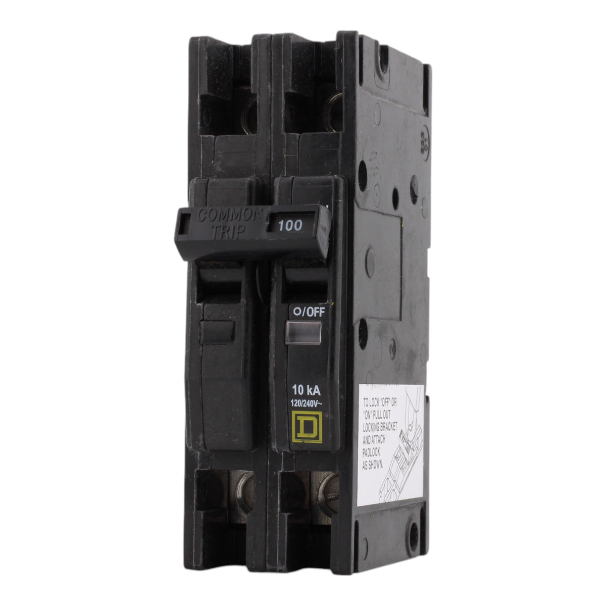 Square D QOU2100, 100 Amps, 120/240 Volts, Double Pole, Miniature Circuit Breaker, Standard Trip, Unit Mount - Image 3
