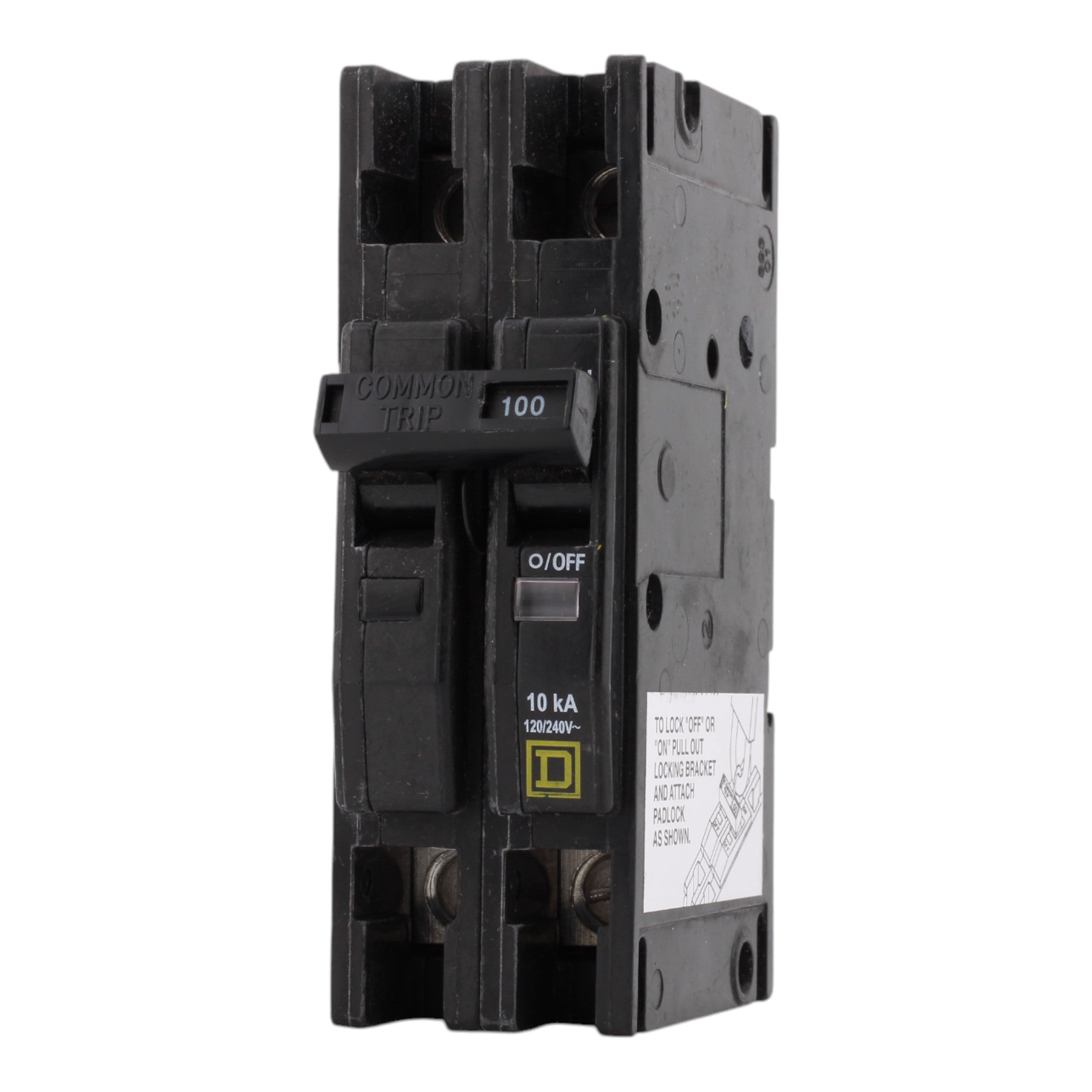 Square D QOU2100, 100 Amps, 120/240 Volts, Double Pole, Miniature Circuit Breaker, Standard Trip, Unit Mount - Image 3