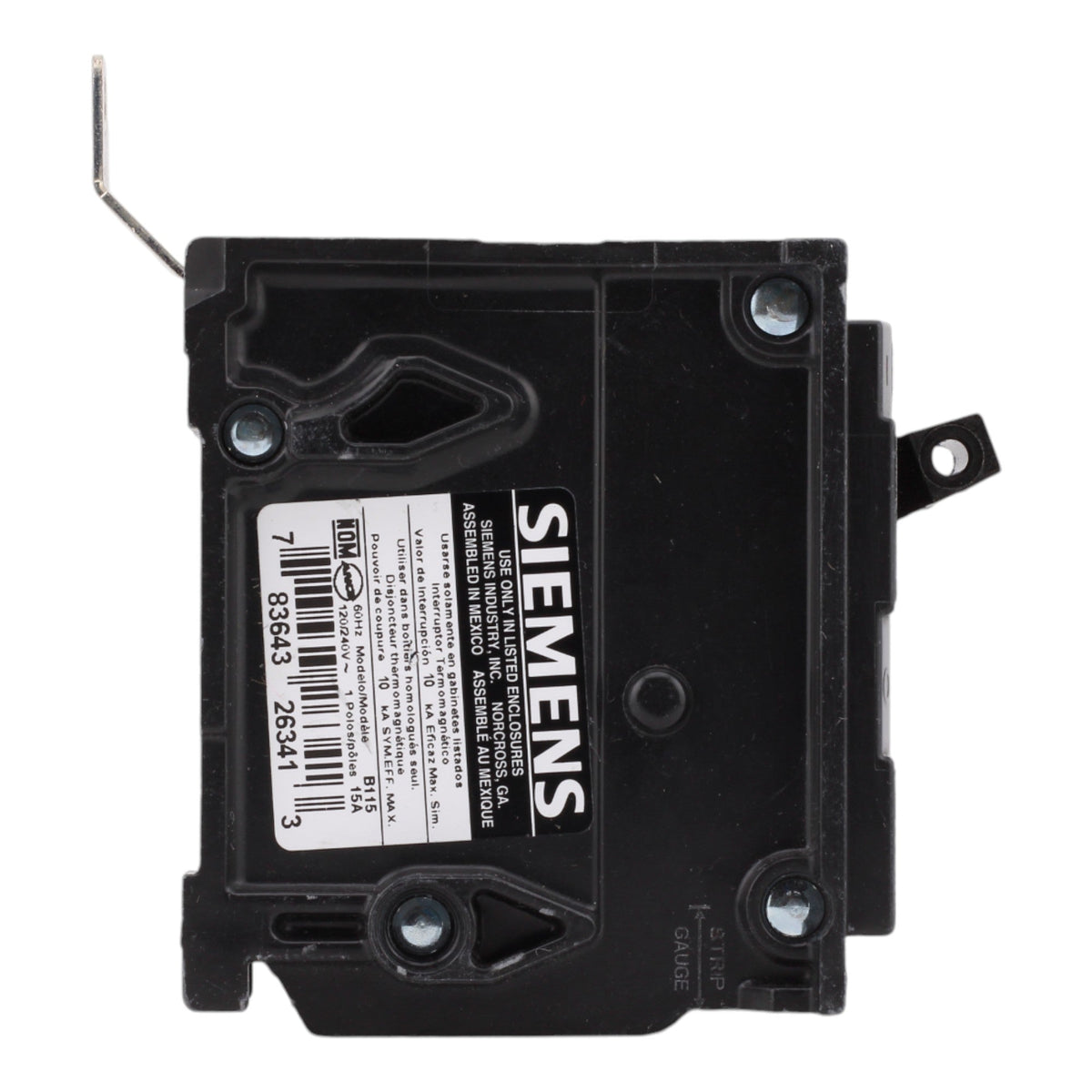 Siemens B115 15 Amps 120 Volts Single Pole Thermal Magnetic Circuit Breaker, Bolt-On Mount, For Siemens Panels - Image 5