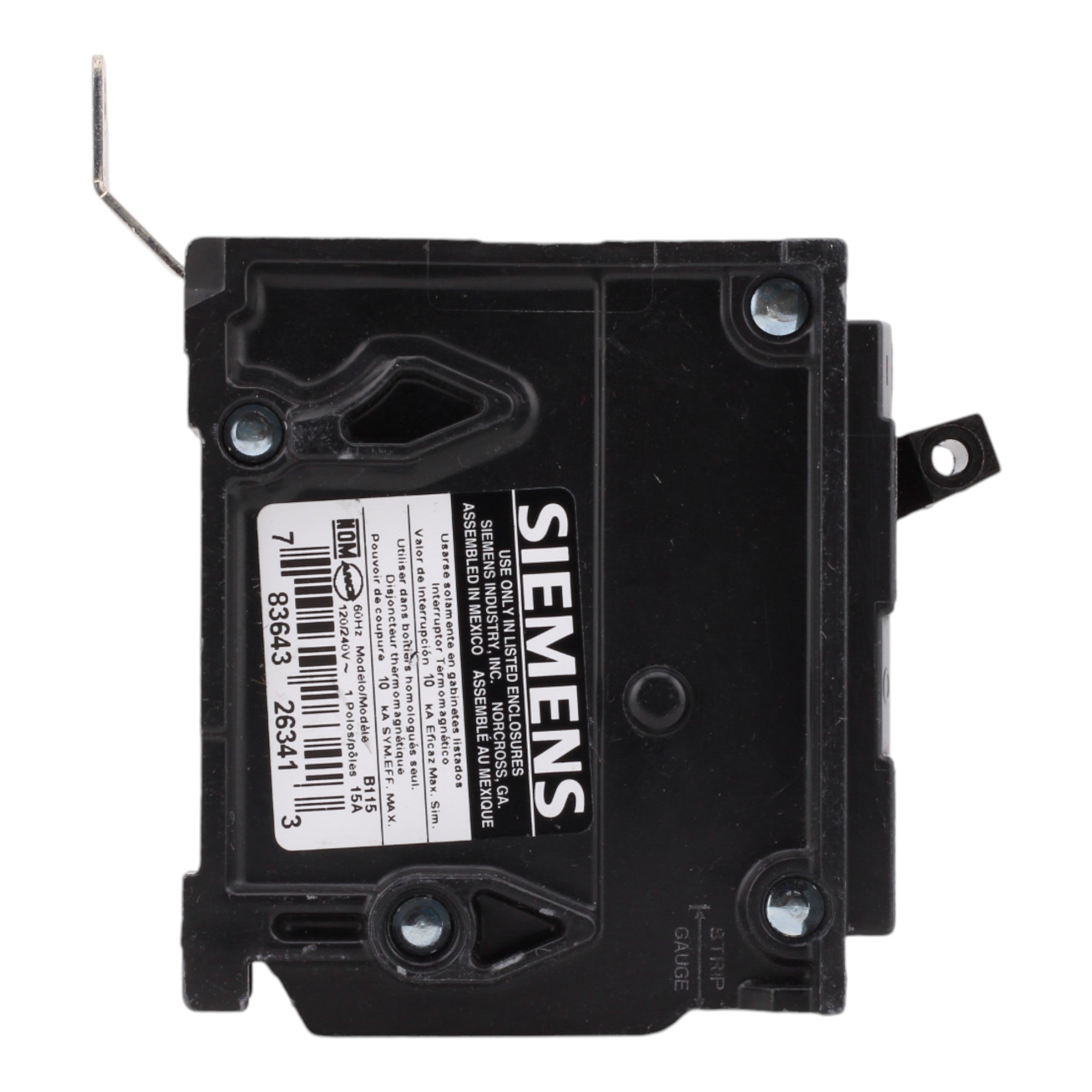 Siemens B115 15 Amps 120 Volts Single Pole Thermal Magnetic Circuit Breaker, Bolt-On Mount, For Siemens Panels - Image 5