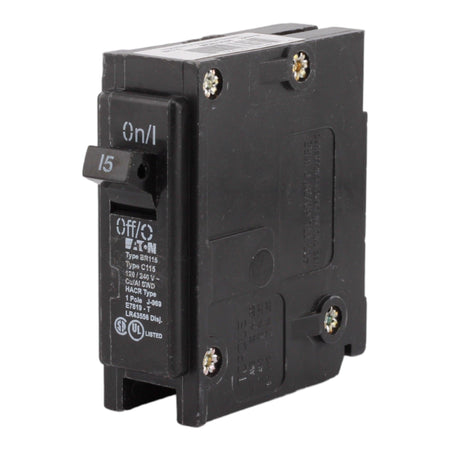 Eaton BR115 15 Amp Single Pole 120V Plug-In Standard Trip Circuit Breaker UL - Image 3
