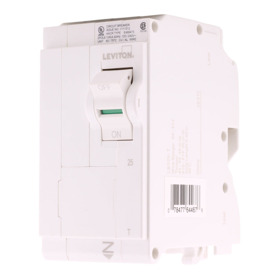 Leviton Load Center LB225-T 25A 2P 120/240V Plug-On Neutral Breaker