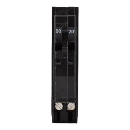 Square D QO2020 20/20A 120/240V Tandem Thermal Magnetic Circuit Breaker, Plug-In, 10kA Interrupt, for QO Load Centers - Image 2