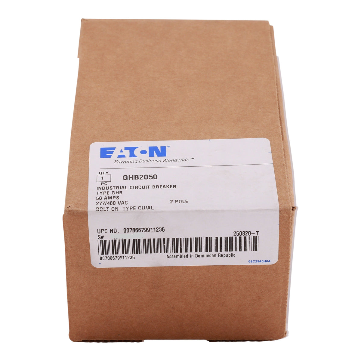 Eaton Series C GHB2050 50A 2P 480Y/277V Molded Case Circuit Breaker - Image 9