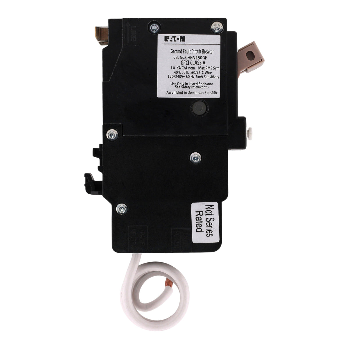 Eaton CH CHFN250GF 50A 2P 120/240V GFCI Pigtail Neutral Circuit Breaker - Image 5