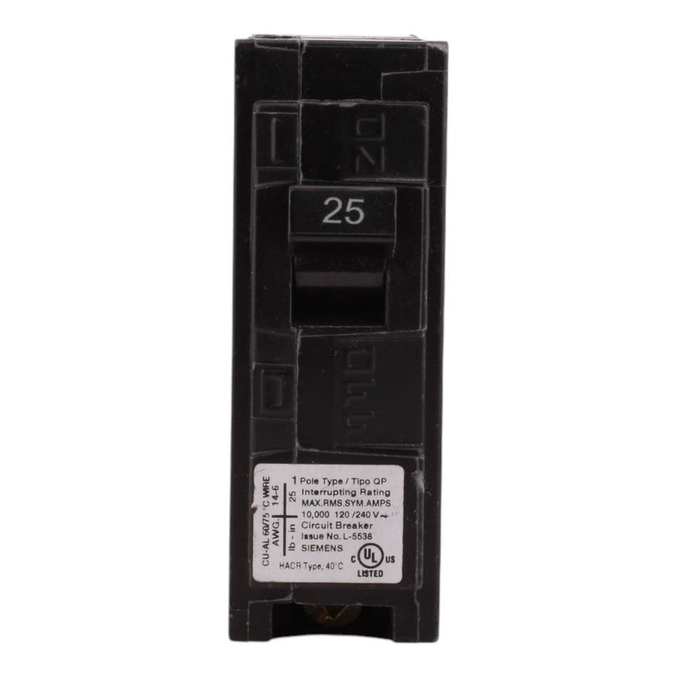 Siemens QP Q125 25A 1P 120V Circuit Breaker - Image 2