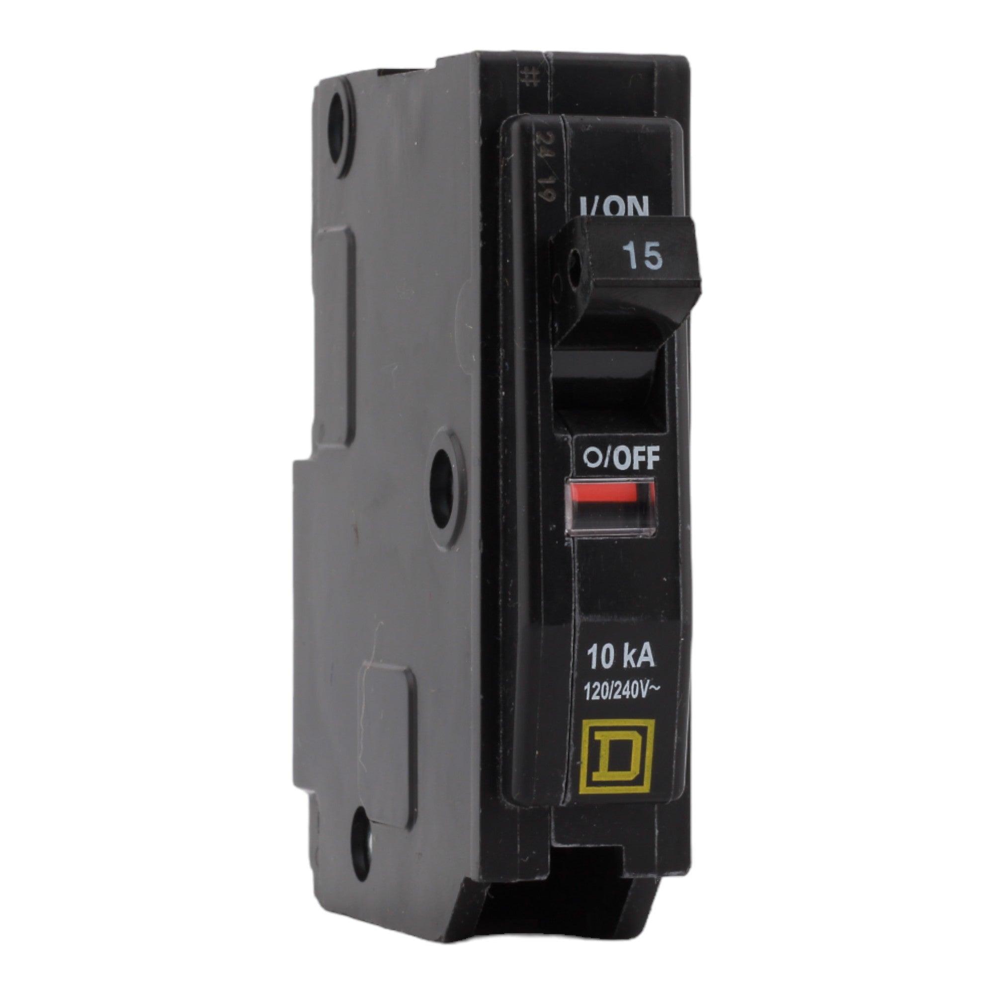 Square D QO QO115 15A 1P 120/240V Circuit Breaker