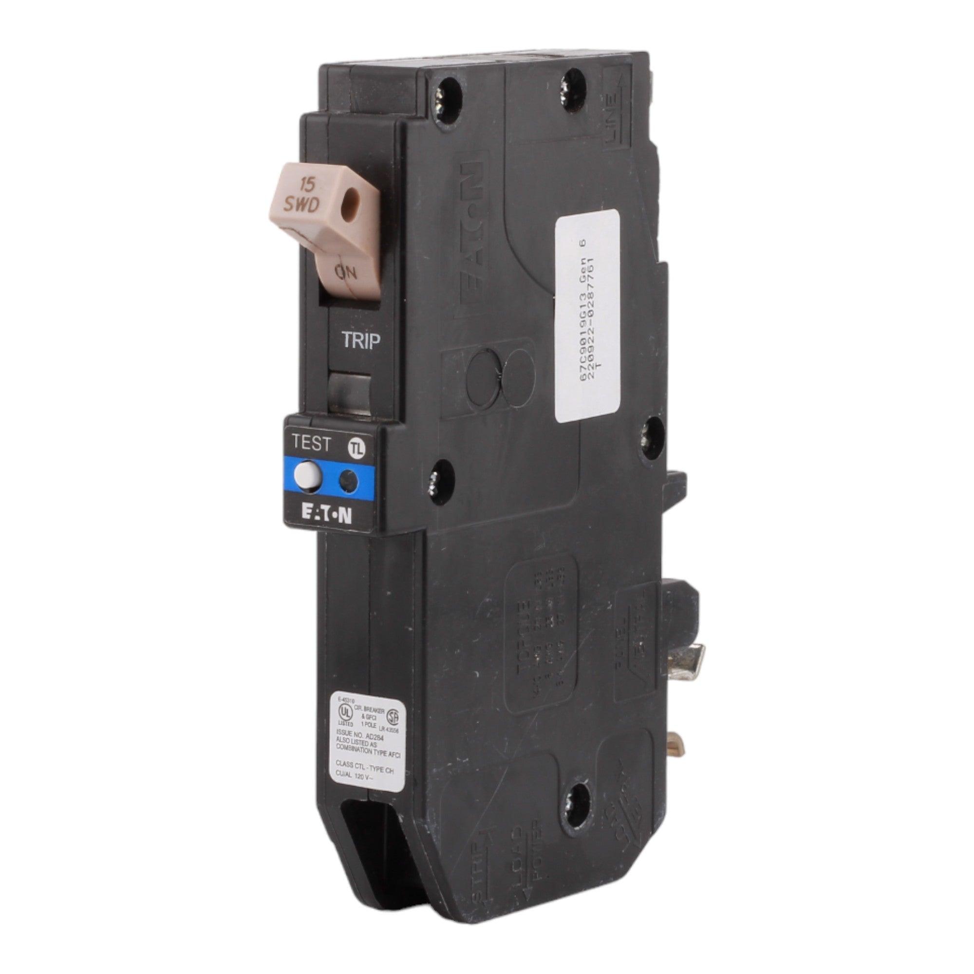 Eaton CH CHFP115DF 15A 1P 120V AFCI/GFCI Plug-On Neutral Circuit Breaker - Image 2