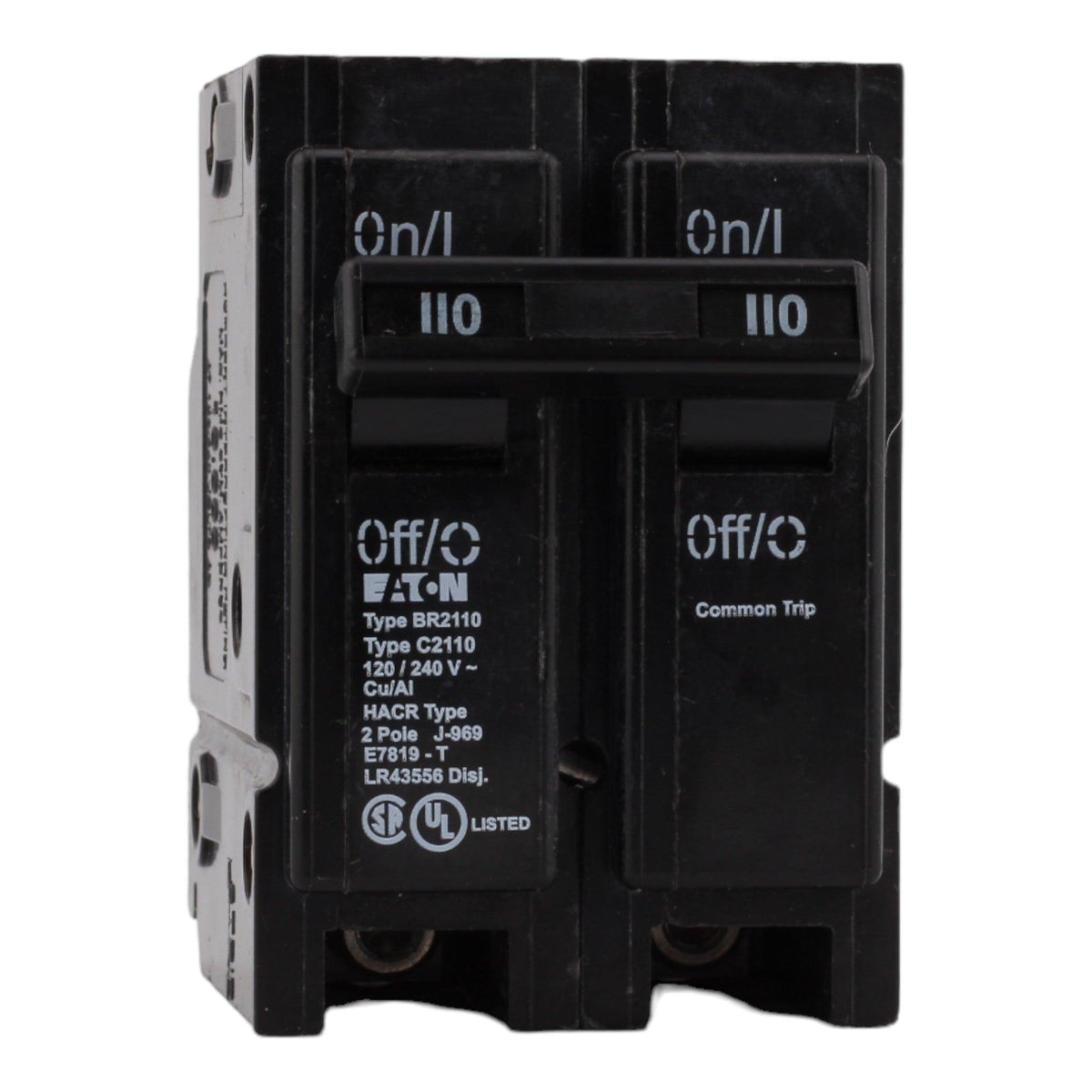 Eaton BR2110 110 Amp Double Pole 240V Plug-In Standard Trip Circuit Breaker UL - Image 2