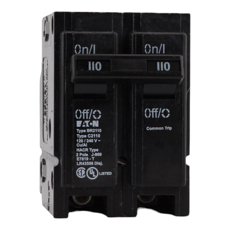 Eaton BR2110 110 Amp Double Pole 240V Plug-In Standard Trip Circuit Breaker UL - Image 2