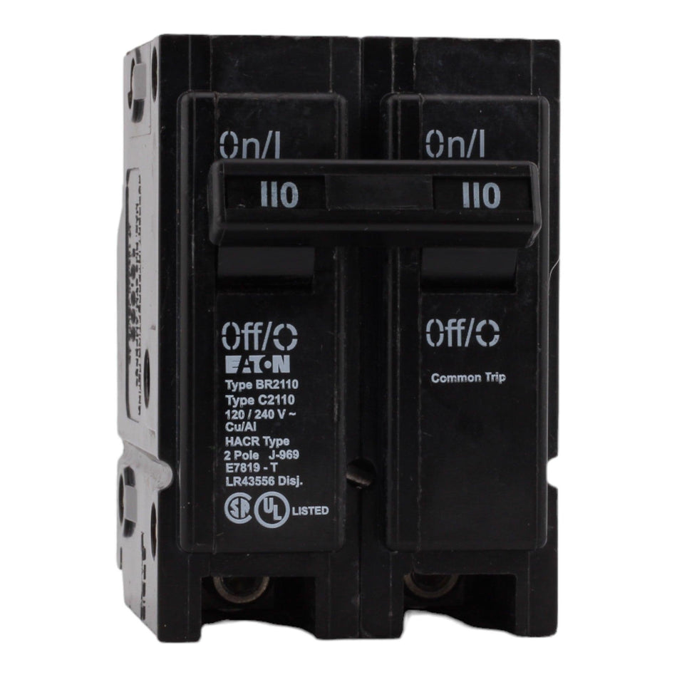 Eaton BR2110 110 Amp Double Pole 240V Plug-In Standard Trip Circuit Breaker UL - Image 2