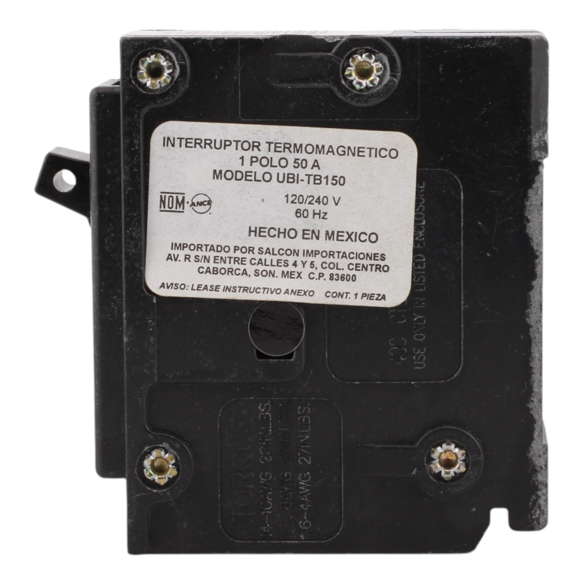 Connecticut Electric UBITB150 50A 1P 240V Molded Case Breaker - Image 5