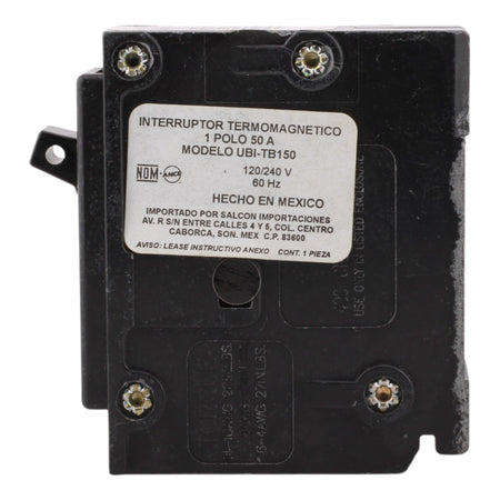 Connecticut Electric UBITB150 50A 1P 240V Molded Case Breaker - Image 5