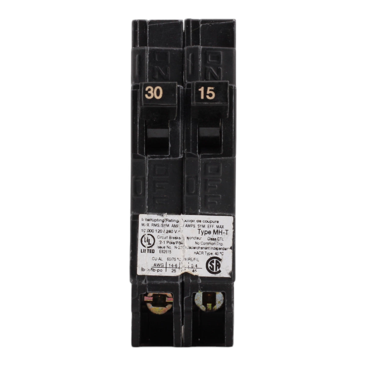Murray MP3015 30/15A 120V 2-Pole Duplex Thermal Magnetic Circuit Breaker, Compatible with Murray and Siemens Load Centers - Image 2