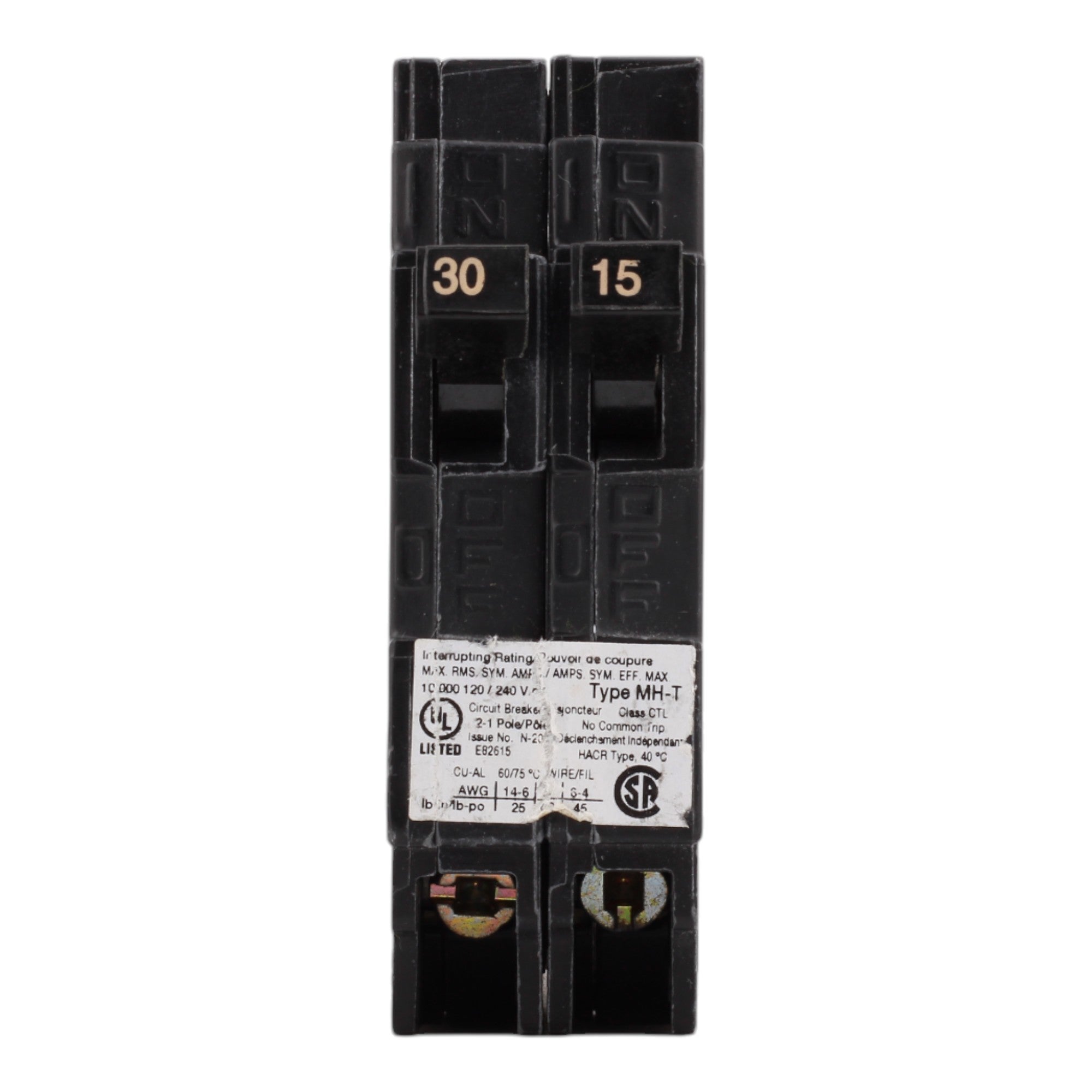 Murray MP3015 30/15A 120V 2-Pole Duplex Thermal Magnetic Circuit Breaker, Compatible with Murray and Siemens Load Centers - Image 2