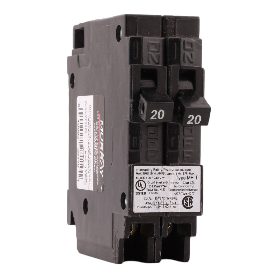 Murray MP2020 20A-20A 2P 120V Duplex Circuit Breaker