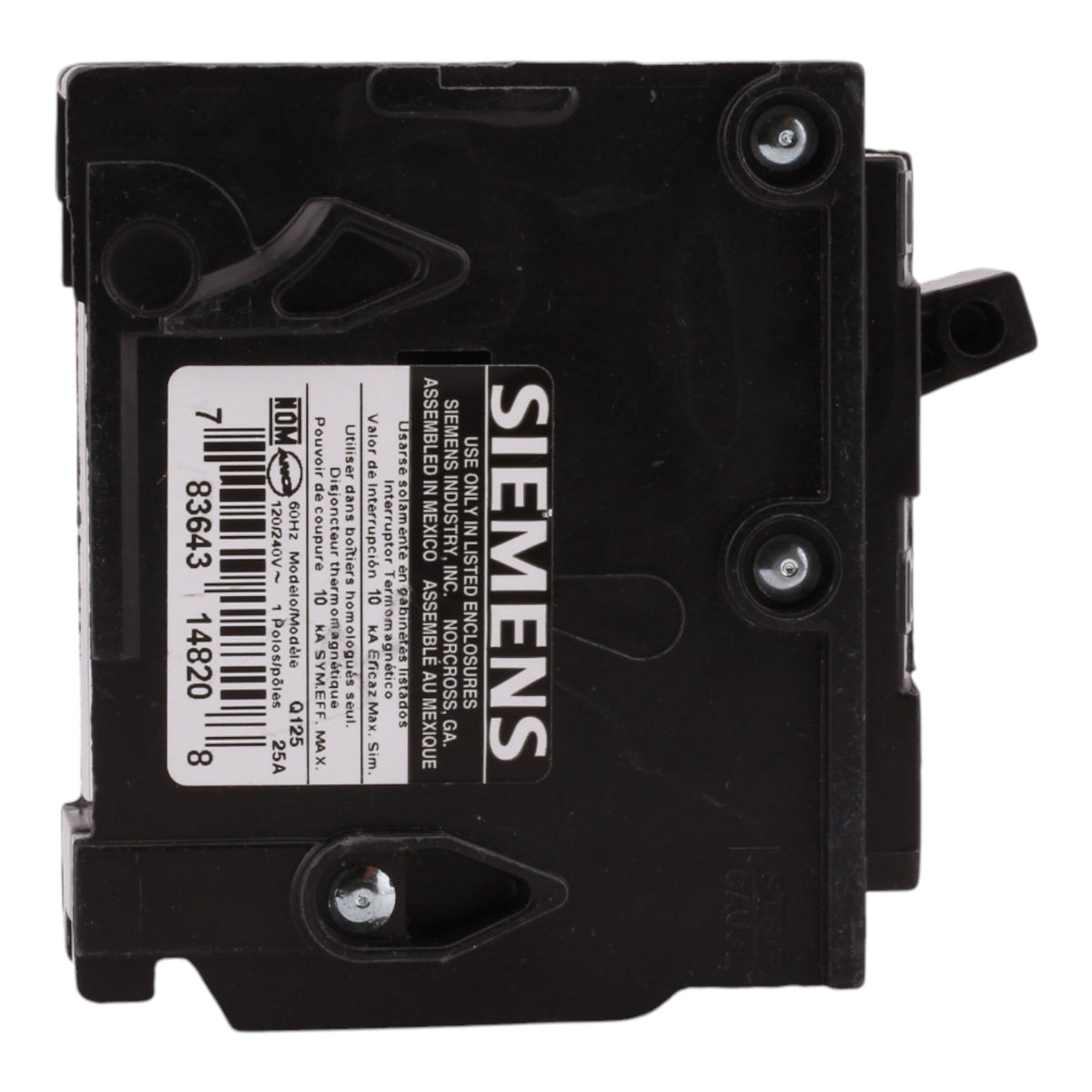 Siemens QP Q125 25A 1P 120V Circuit Breaker - Image 3