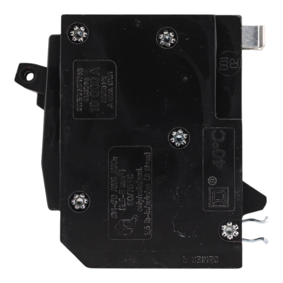 Square D QO2020 20/20A 120/240V Tandem Thermal Magnetic Circuit Breaker, Plug-In, 10kA Interrupt, for QO Load Centers - Image 4