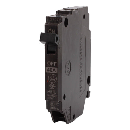 GE THQP140 40 Amp Single-Pole Circuit Breaker - 120/240V, 10kA, Plug-In, UL Listed - Image 3