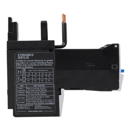 Eaton XT IEC XTOE020BCS 4-20A 45mm Electronic Overload Relay - Image 5