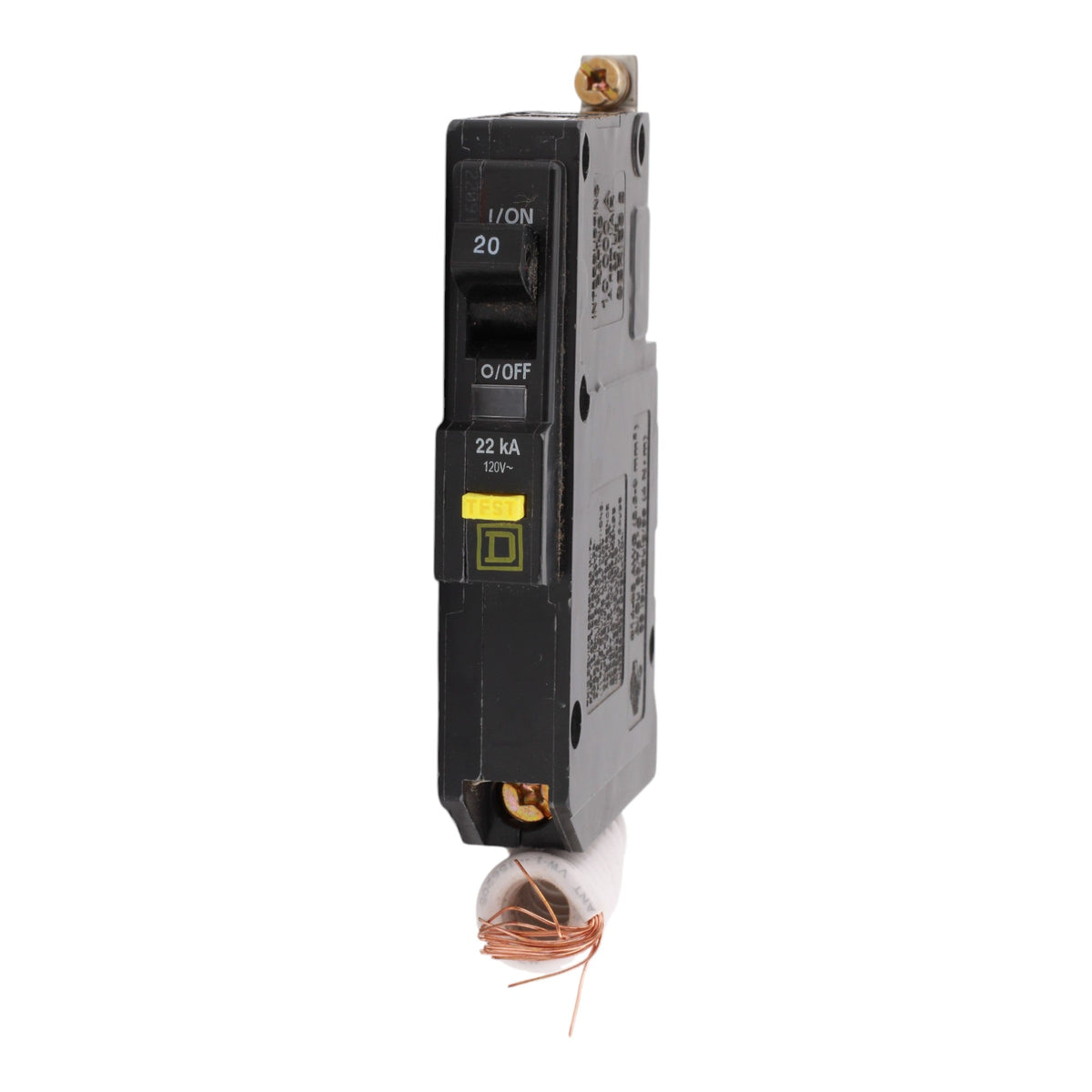 Square D QOB120VHGFI, 20A, 120V, 1-Pole GFCI Circuit Breaker, Bolt-On, for QOB Load Centers - Image 2