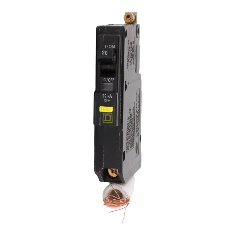 Square D QOB120VHGFI, 20A, 120V, 1-Pole GFCI Circuit Breaker, Bolt-On, for QOB Load Centers - Image 2