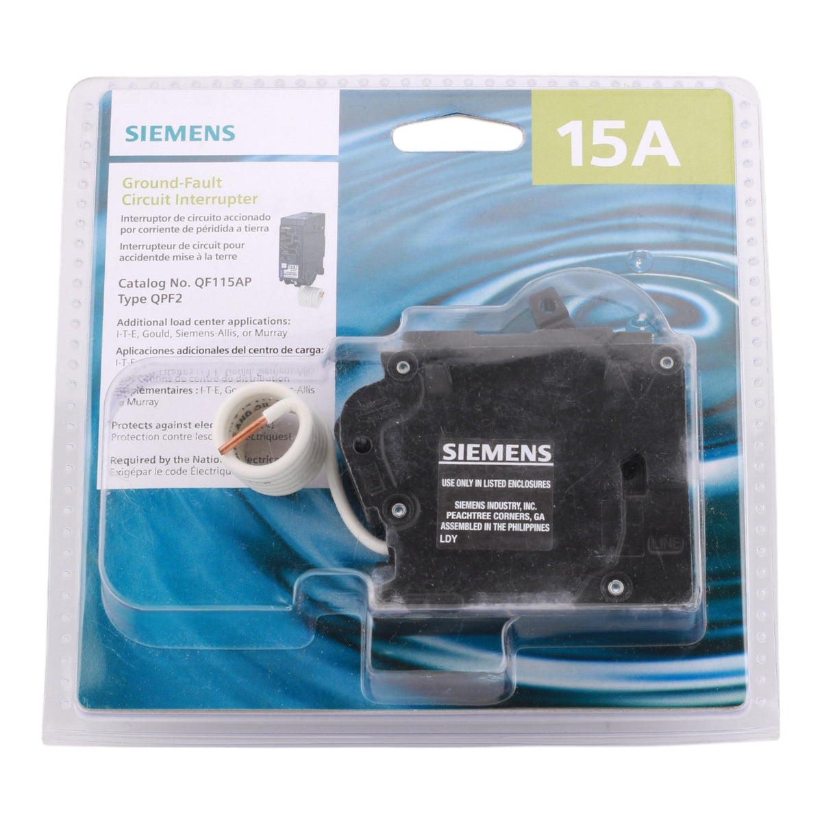 Siemens QF115AP 15A 1P 120V GFCI Circuit Breaker - Image 2