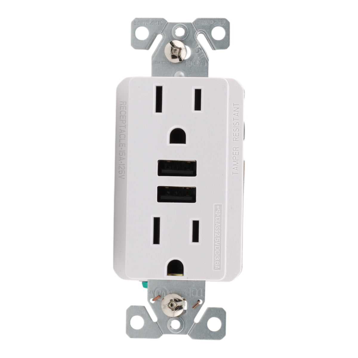 Eaton TR7765 15A USB 3.6A Charger TR Duplex Receptacle - Image 2
