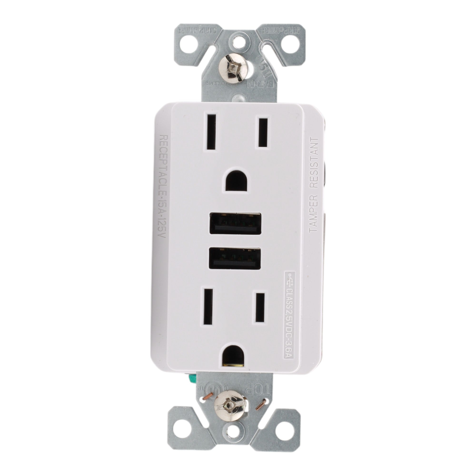 Eaton TR7765 15A USB 3.6A Charger TR Duplex Receptacle - Image 2
