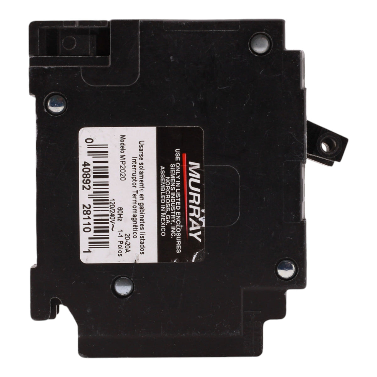 Murray MP2020 20A-20A 2P 120V Duplex Circuit Breaker - Image 3
