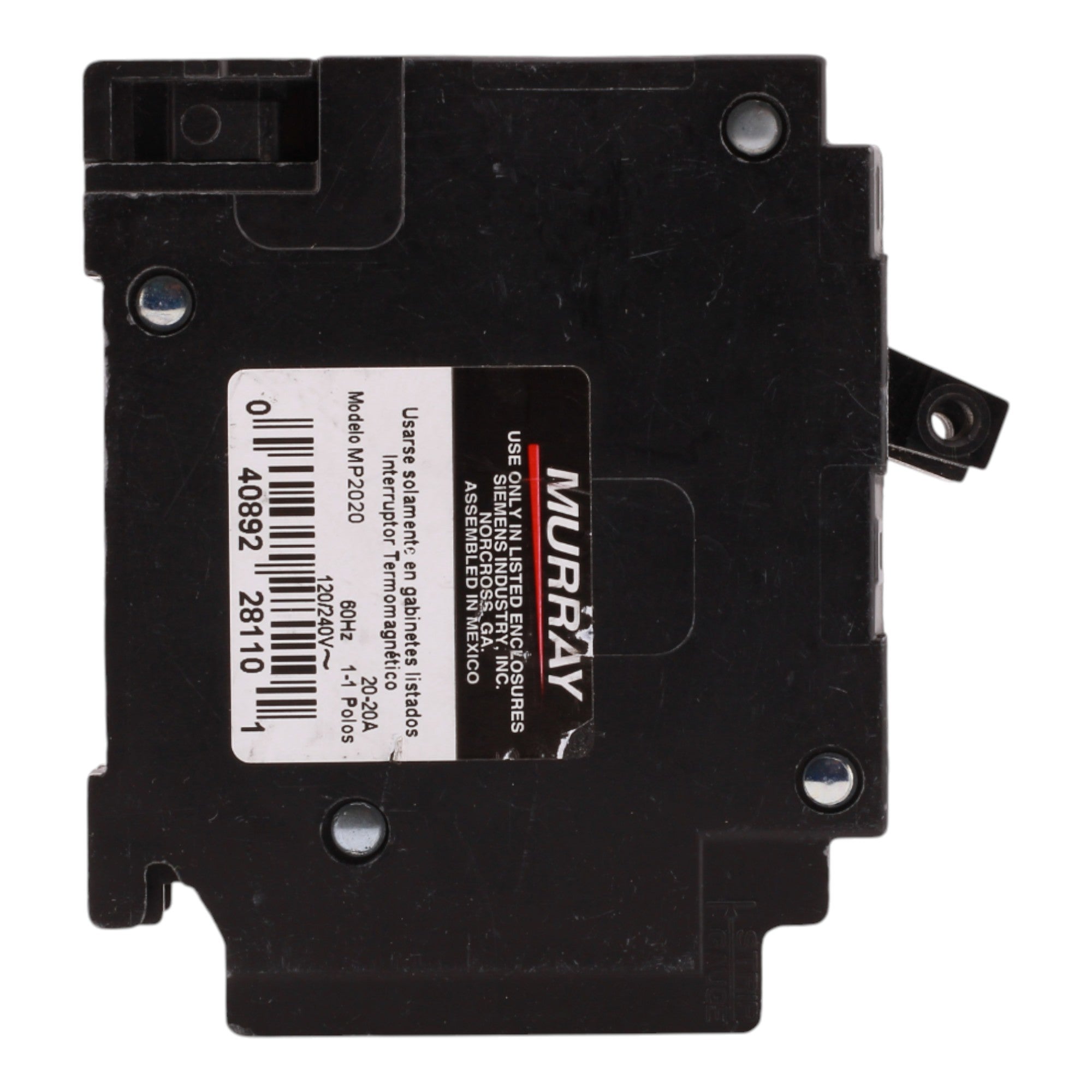 Murray MP2020 20A-20A 2P 120V Duplex Circuit Breaker - Image 3