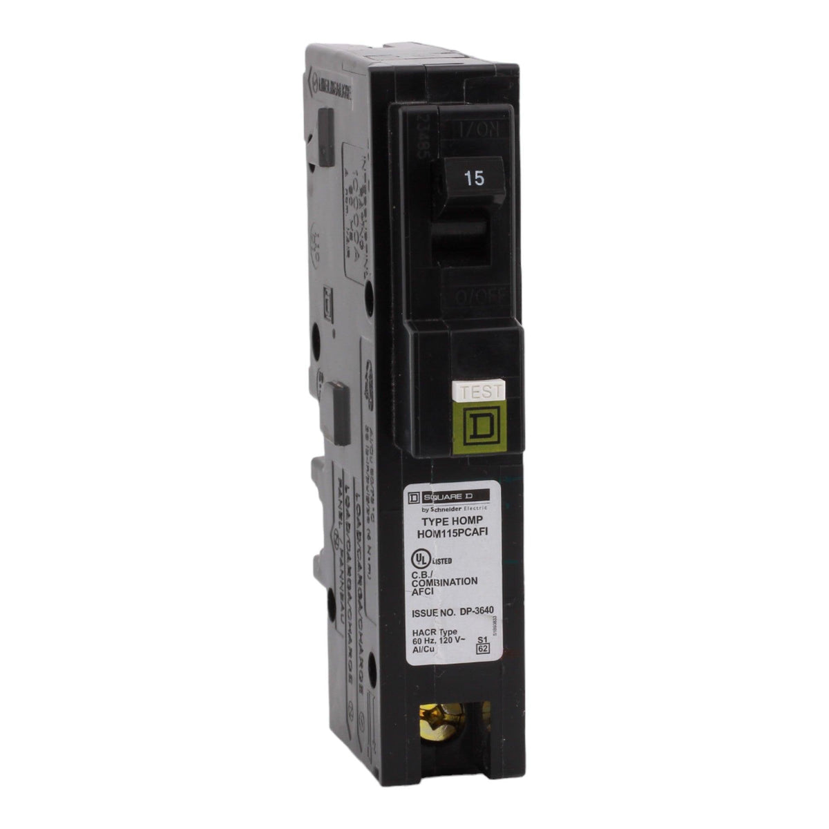 Square D Homeline HOM115PCAFI 15A 1P 120V AFCI Plug on Neutral Circuit Breaker - Image 2