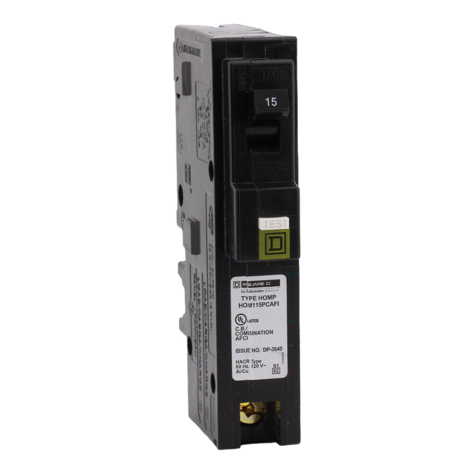 Square D Homeline HOM115PCAFI 15A 1P 120V AFCI Plug on Neutral Circuit Breaker - Image 2