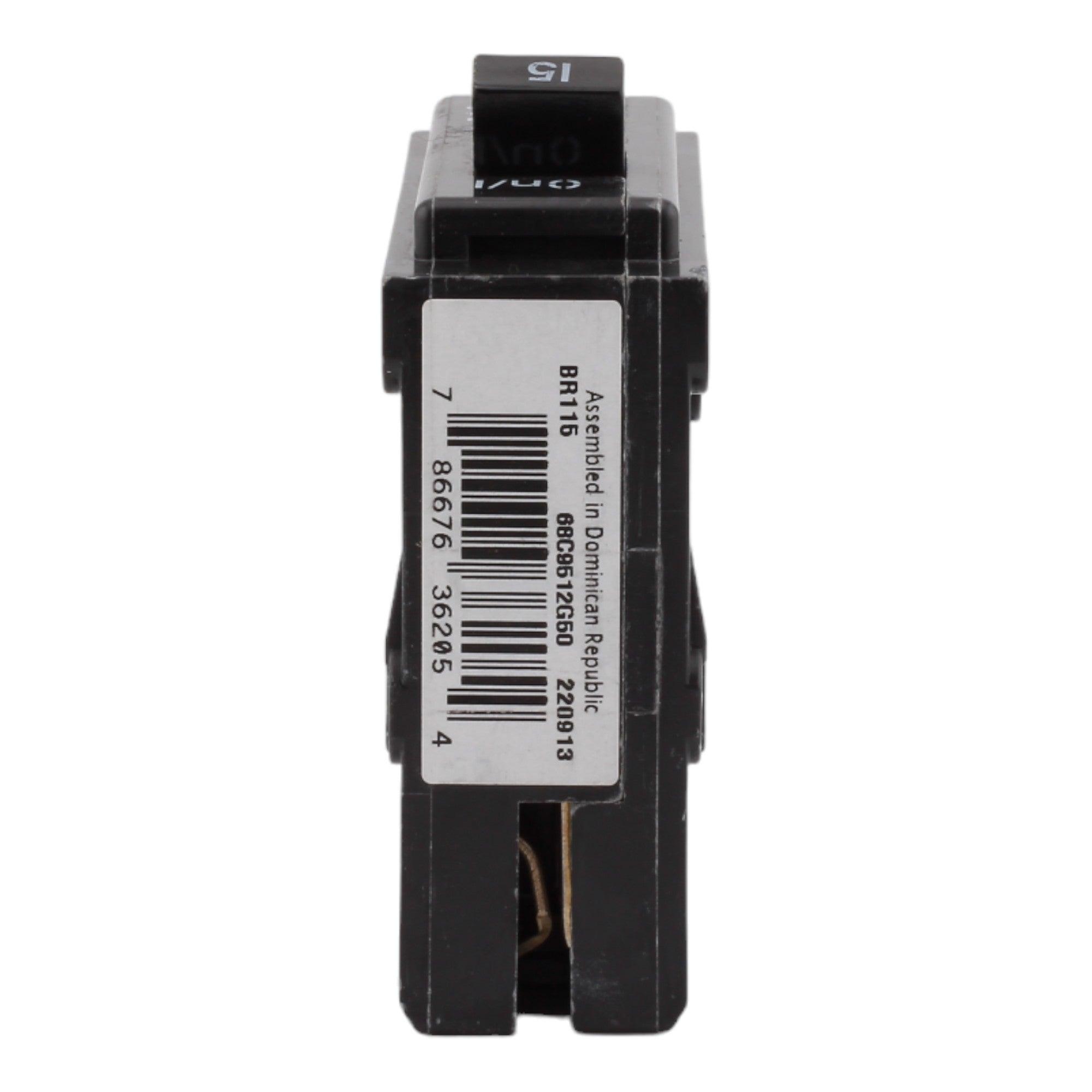 Eaton BR115 15 Amp Single Pole 120V Plug-In Standard Trip Circuit Breaker UL - Image 8