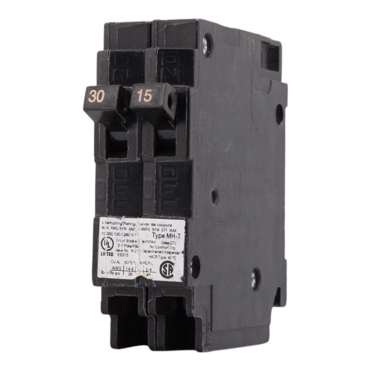 Murray MP3015 30/15A 120V 2-Pole Duplex Thermal Magnetic Circuit Breaker, Compatible with Murray and Siemens Load Centers - Image 3