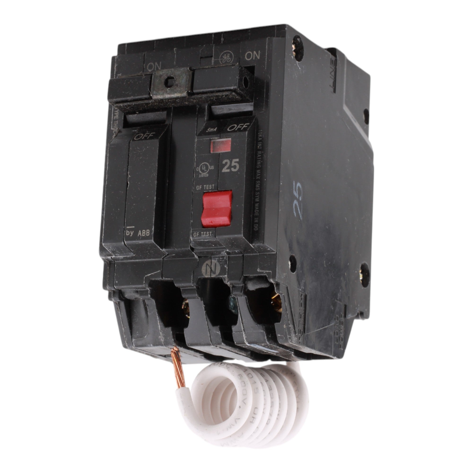 GE THQL2125GFT 25A 2P 120/240V GFCI Self-Test Circuit Breaker - Image 4