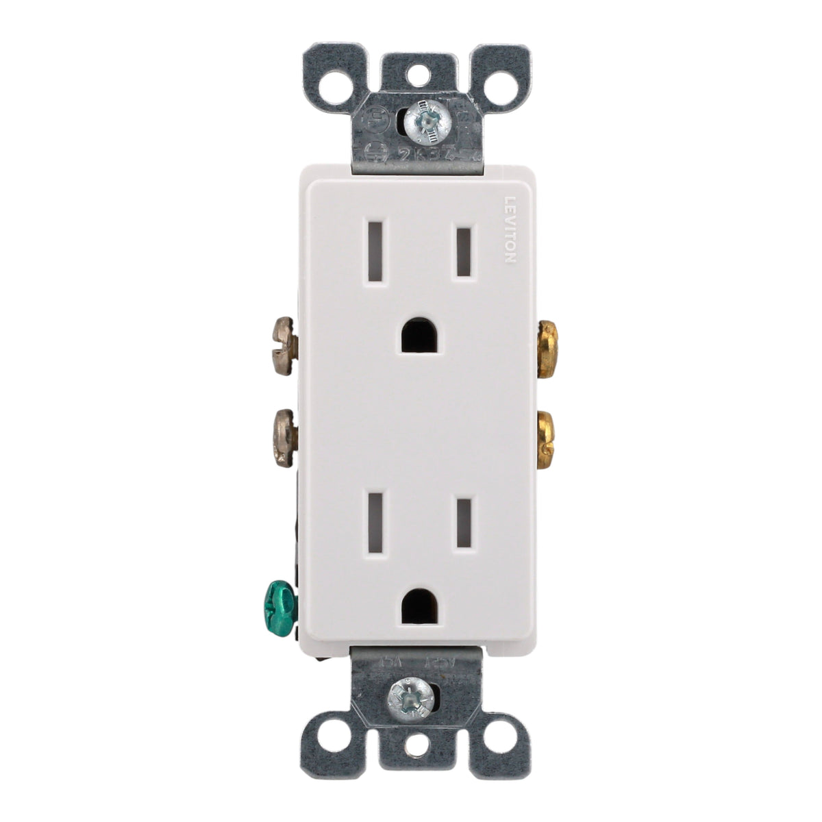 Leviton PACK-10 T5325-W Decora Tamper-Resistant Duplex Outlet, White - Image 5