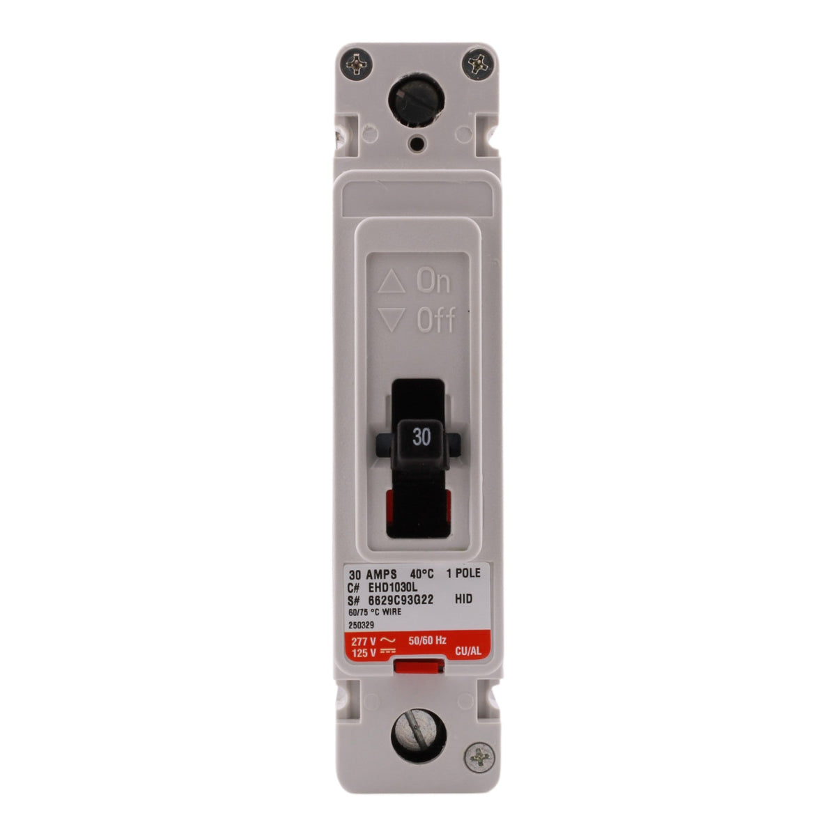 Eaton EHD EHD1030L 30A 1P 240/480V Molded Case Circuit Breaker - Image 2