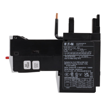 Eaton XT IEC XTOE020BCS 4-20A 45mm Electronic Overload Relay - Image 7